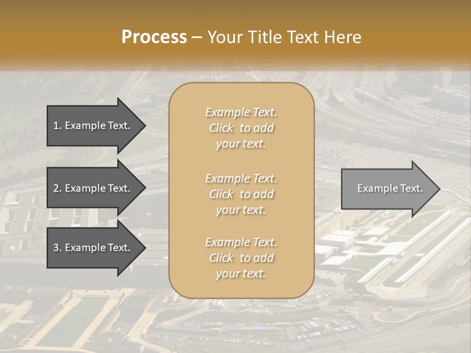 An Aerial View Of A Large Building In A City PowerPoint Template