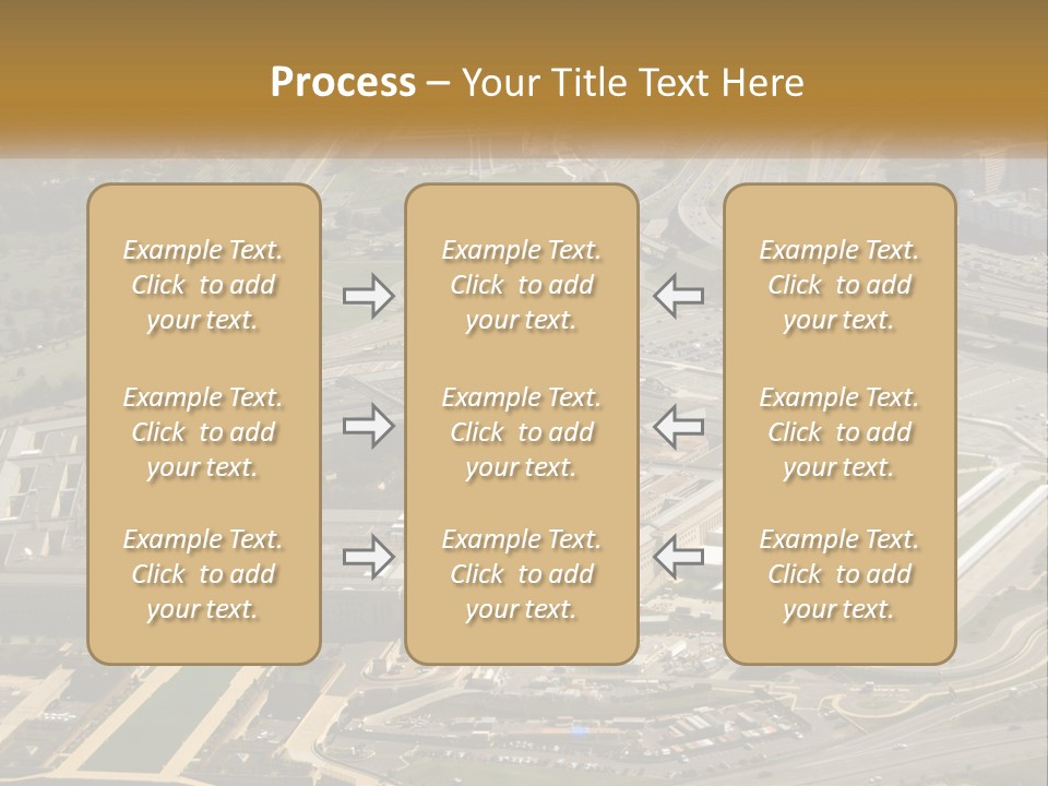An Aerial View Of A Large Building In A City PowerPoint Template