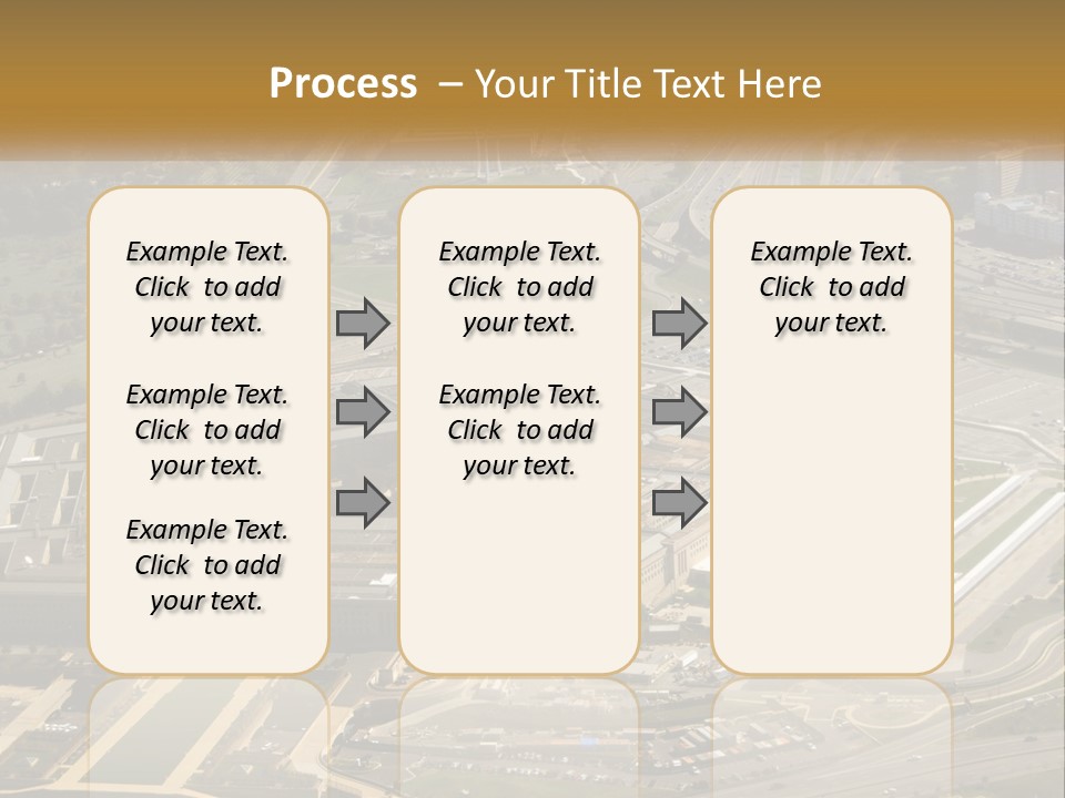 An Aerial View Of A Large Building In A City PowerPoint Template
