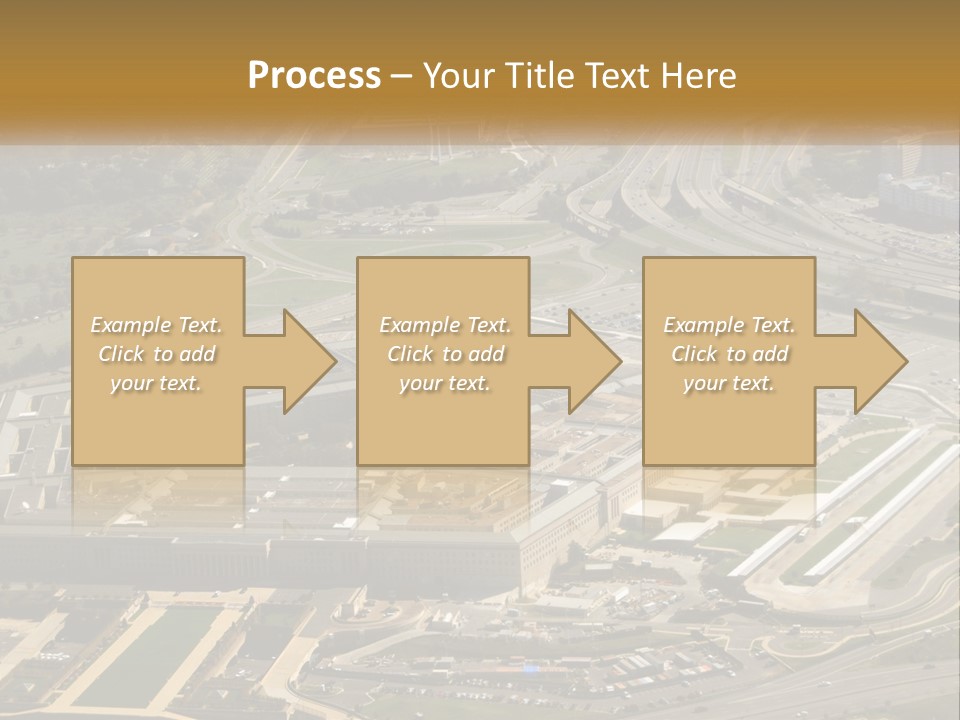 An Aerial View Of A Large Building In A City PowerPoint Template