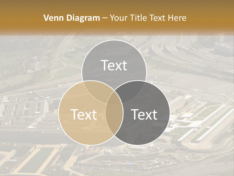 An Aerial View Of A Large Building In A City PowerPoint Template