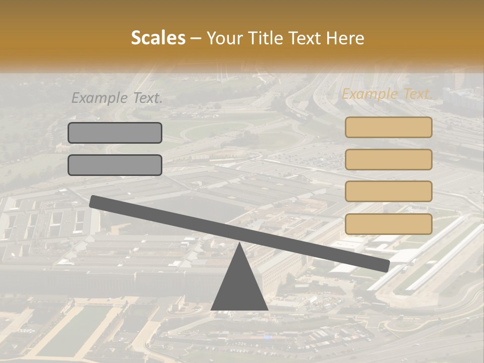An Aerial View Of A Large Building In A City PowerPoint Template