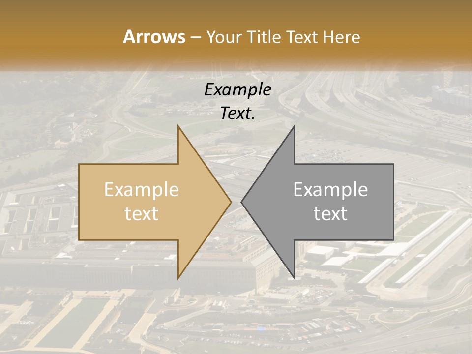 An Aerial View Of A Large Building In A City PowerPoint Template