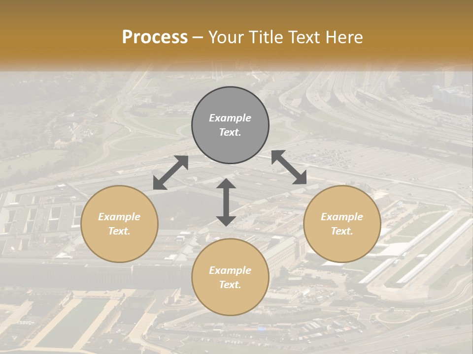 An Aerial View Of A Large Building In A City PowerPoint Template