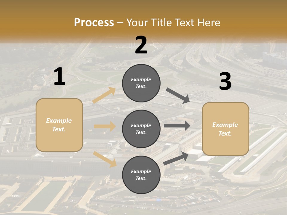 An Aerial View Of A Large Building In A City PowerPoint Template