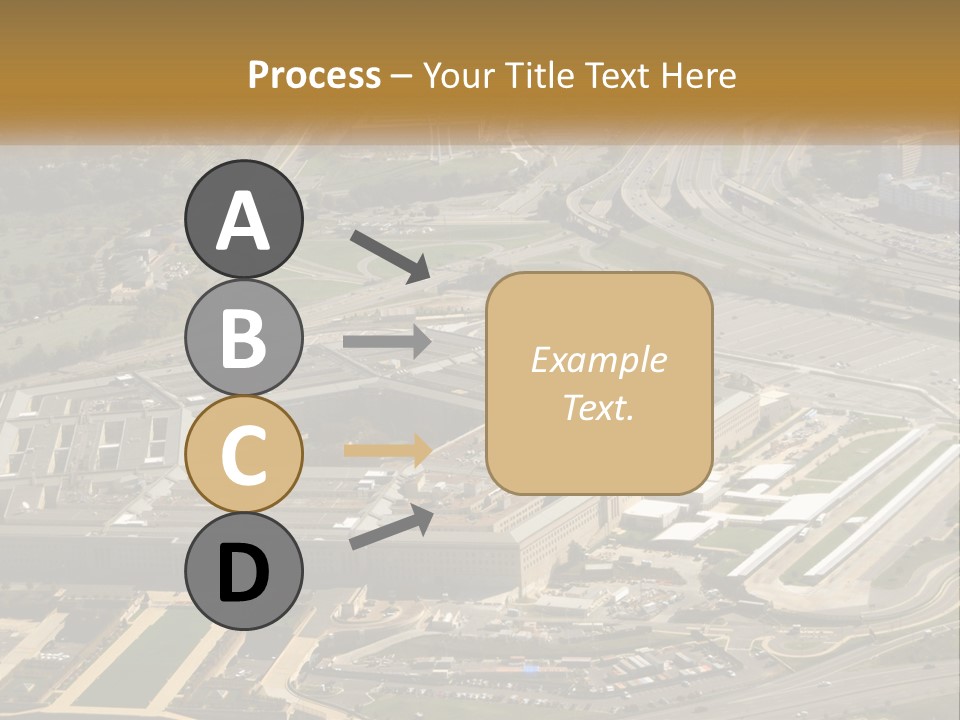 An Aerial View Of A Large Building In A City PowerPoint Template