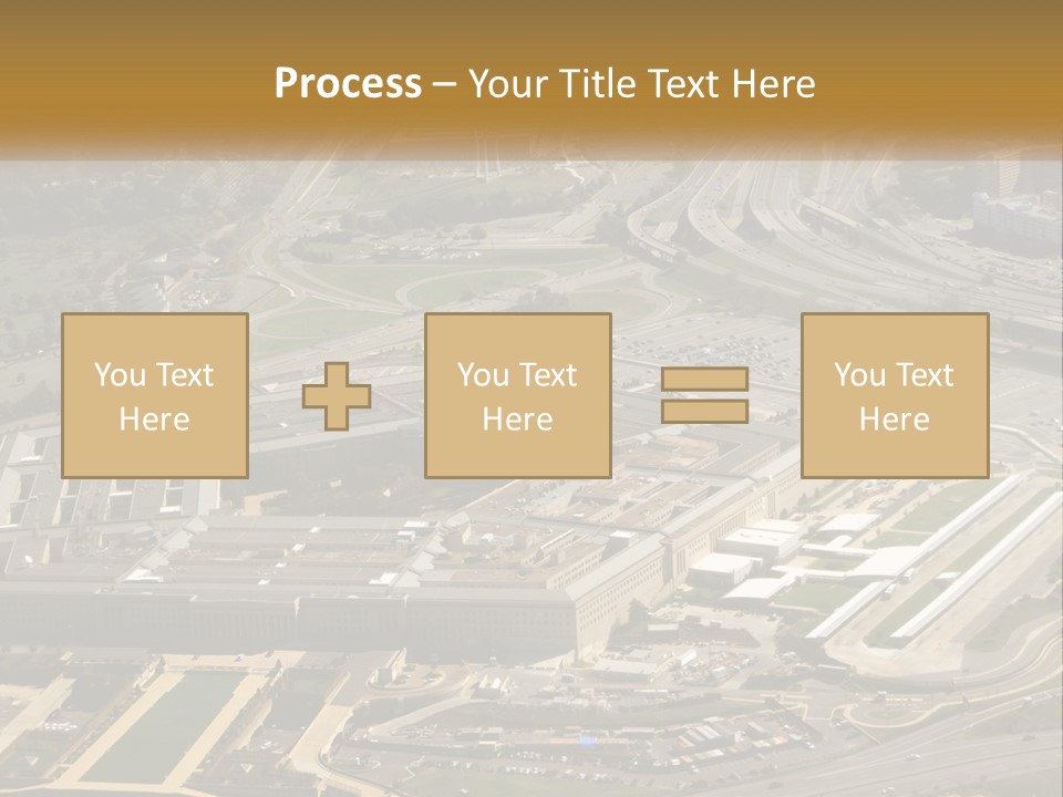 An Aerial View Of A Large Building In A City PowerPoint Template