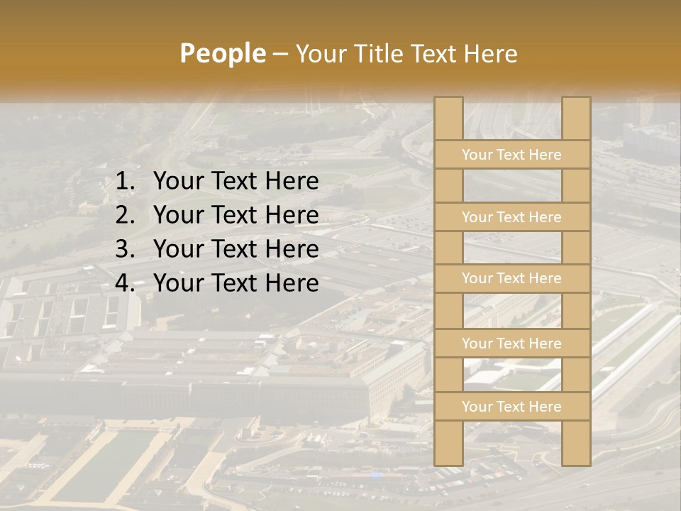 An Aerial View Of A Large Building In A City PowerPoint Template