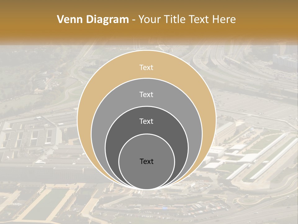 An Aerial View Of A Large Building In A City PowerPoint Template