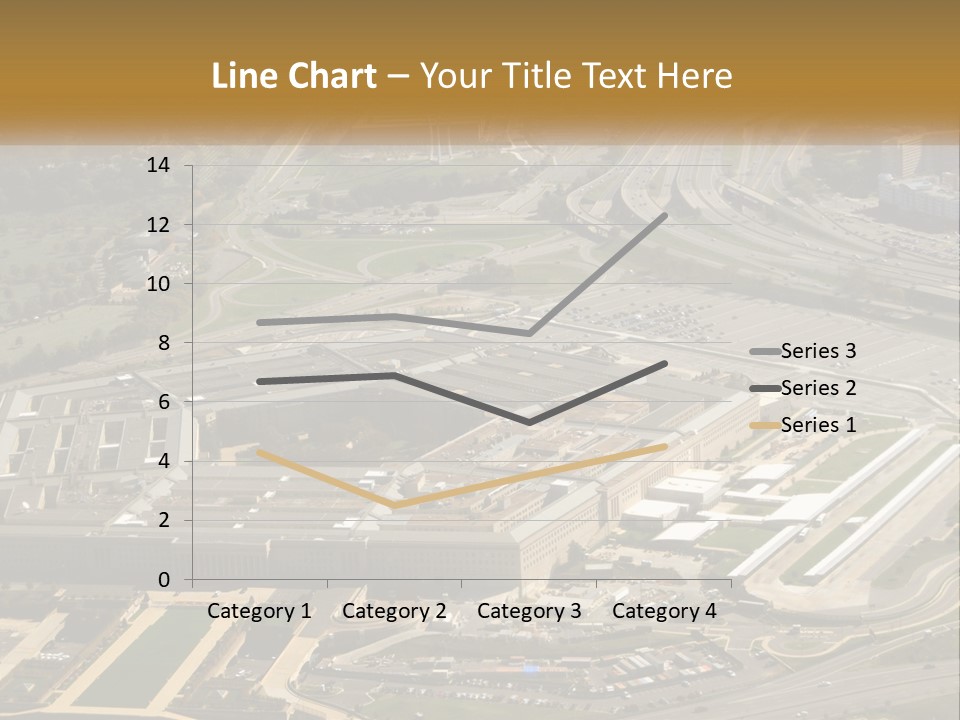 An Aerial View Of A Large Building In A City PowerPoint Template