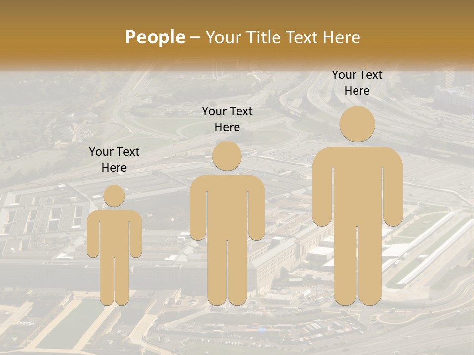 An Aerial View Of A Large Building In A City PowerPoint Template