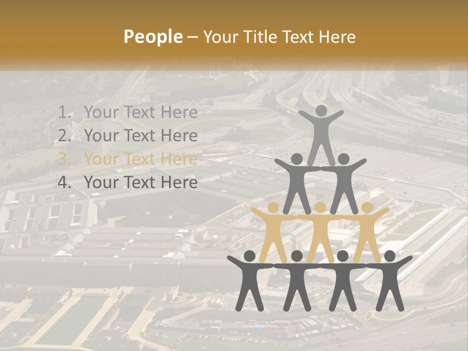 An Aerial View Of A Large Building In A City PowerPoint Template