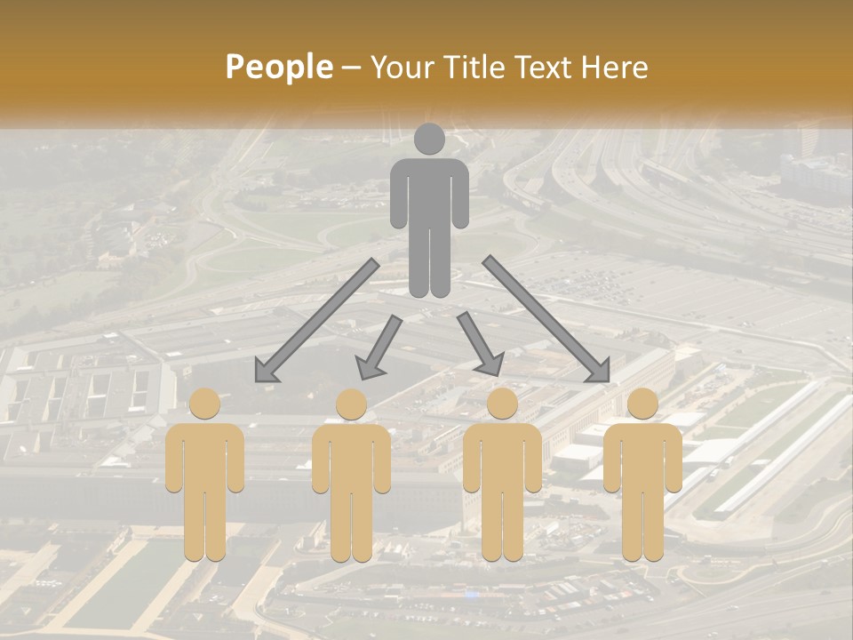 An Aerial View Of A Large Building In A City PowerPoint Template