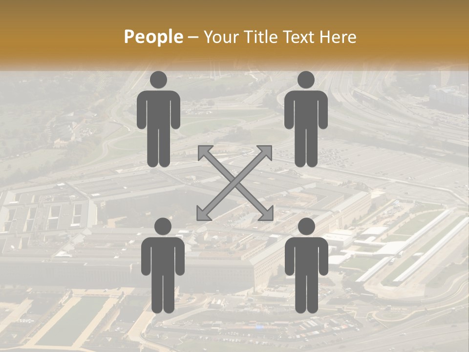 An Aerial View Of A Large Building In A City PowerPoint Template