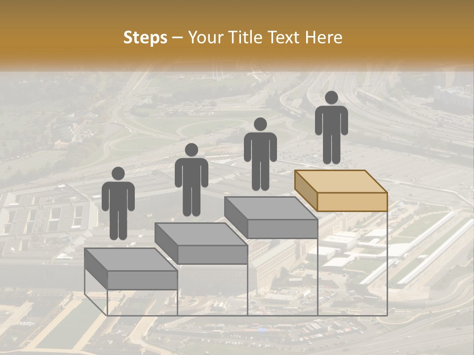 An Aerial View Of A Large Building In A City PowerPoint Template
