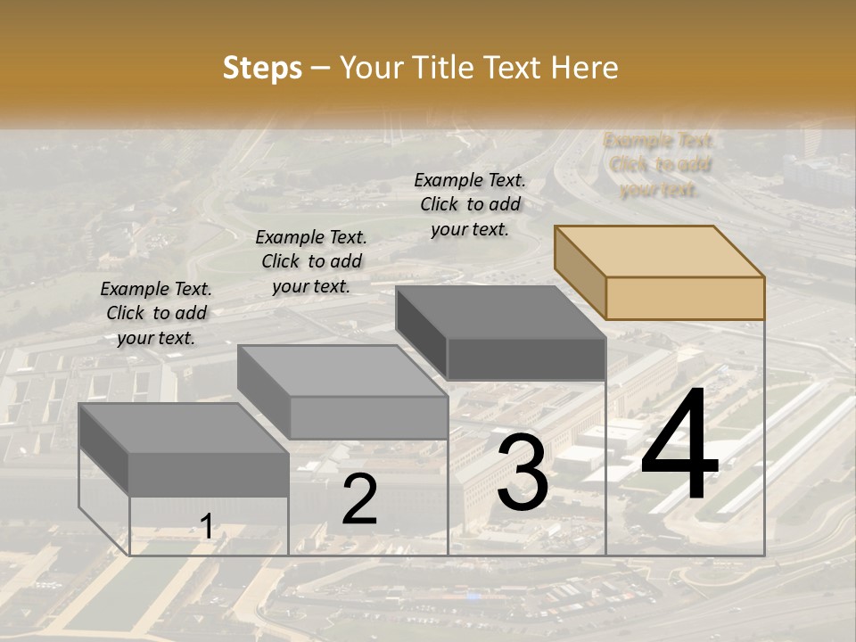 An Aerial View Of A Large Building In A City PowerPoint Template