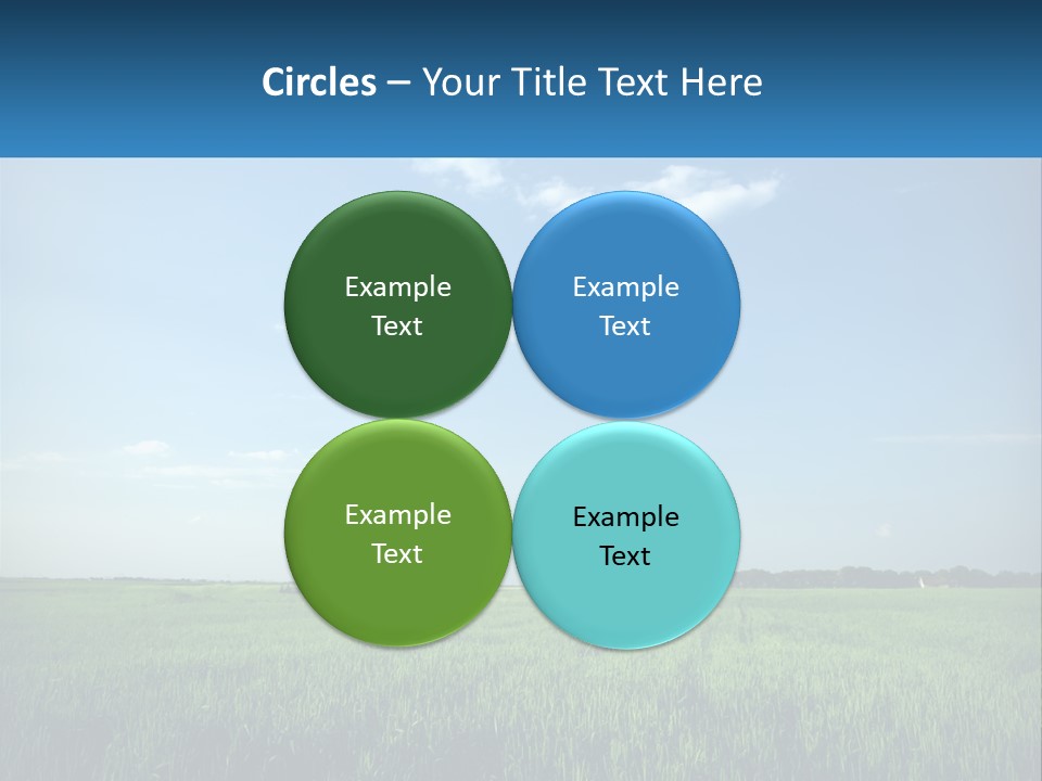 A Tractor In A Green Field With A Blue Sky In The Background PowerPoint Template