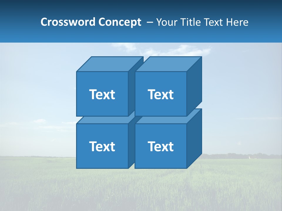 A Tractor In A Green Field With A Blue Sky In The Background PowerPoint Template