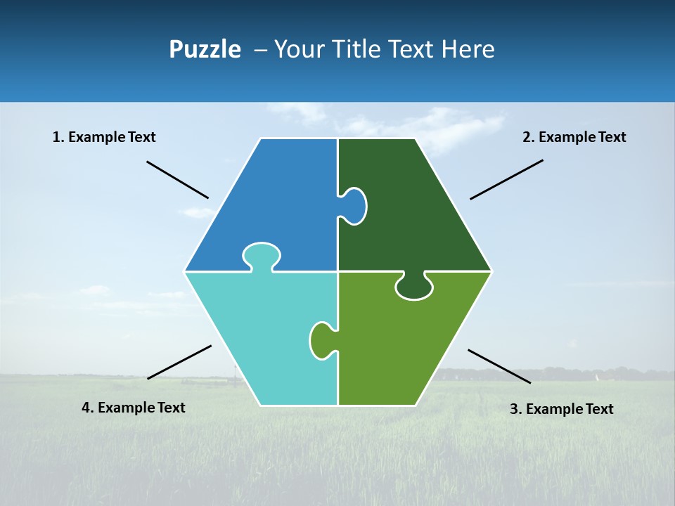 A Tractor In A Green Field With A Blue Sky In The Background PowerPoint Template