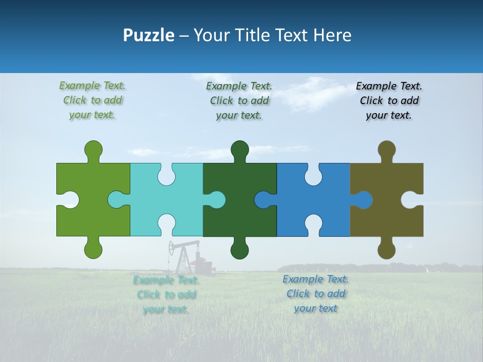 A Tractor In A Green Field With A Blue Sky In The Background PowerPoint Template