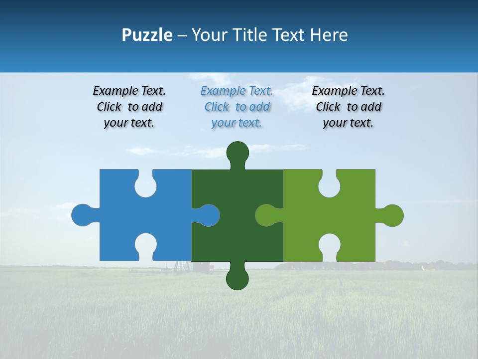 A Tractor In A Green Field With A Blue Sky In The Background PowerPoint Template