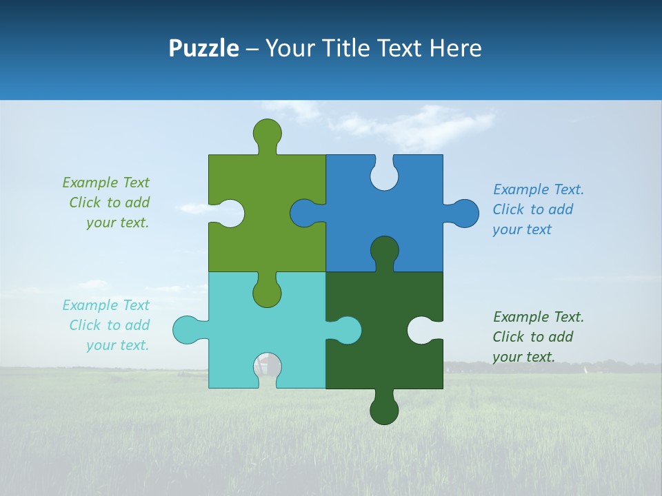 A Tractor In A Green Field With A Blue Sky In The Background PowerPoint Template