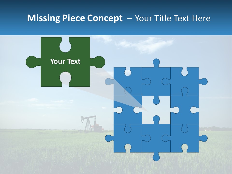 A Tractor In A Green Field With A Blue Sky In The Background PowerPoint Template