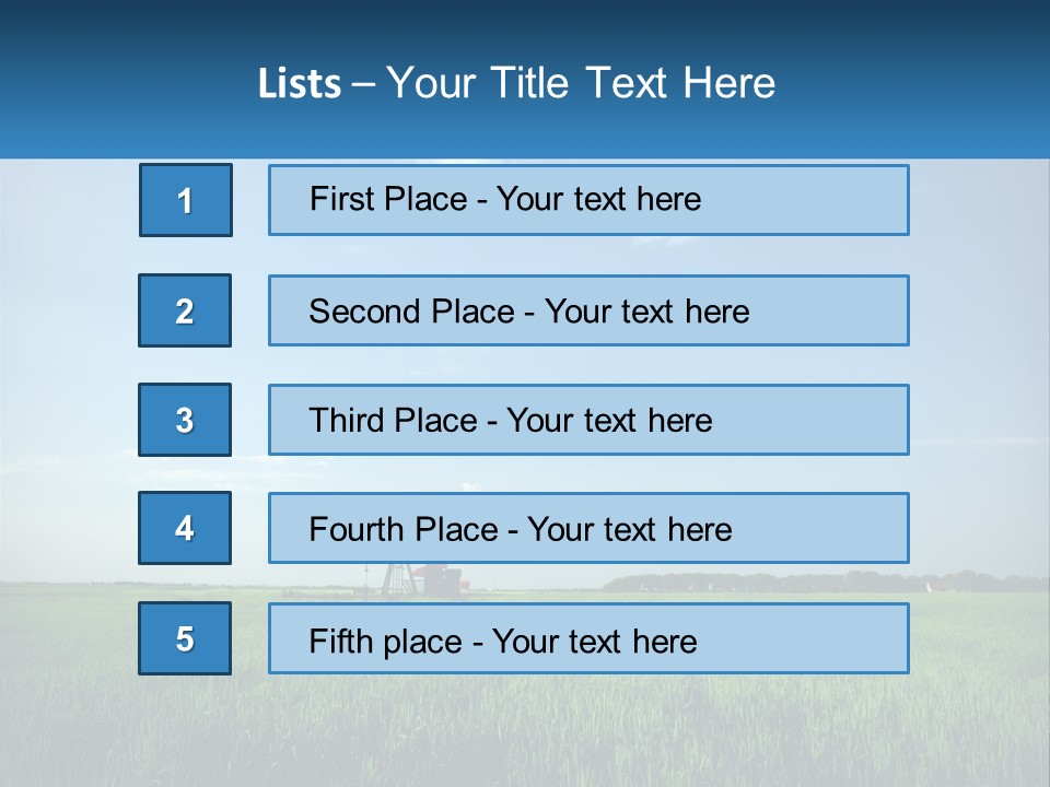 A Tractor In A Green Field With A Blue Sky In The Background PowerPoint Template