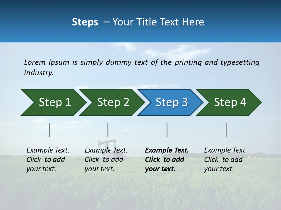 A Tractor In A Green Field With A Blue Sky In The Background PowerPoint Template