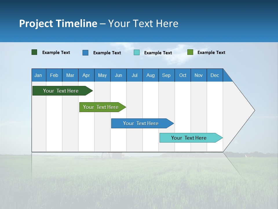 A Tractor In A Green Field With A Blue Sky In The Background PowerPoint Template