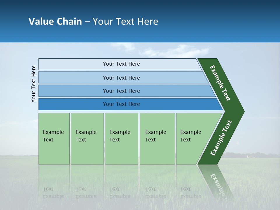 A Tractor In A Green Field With A Blue Sky In The Background PowerPoint Template