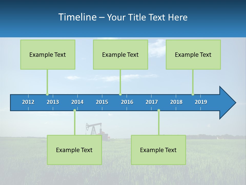 A Tractor In A Green Field With A Blue Sky In The Background PowerPoint Template