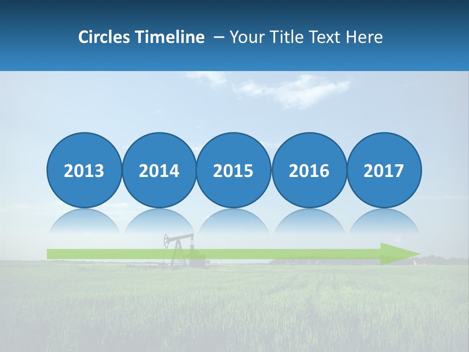 A Tractor In A Green Field With A Blue Sky In The Background PowerPoint Template