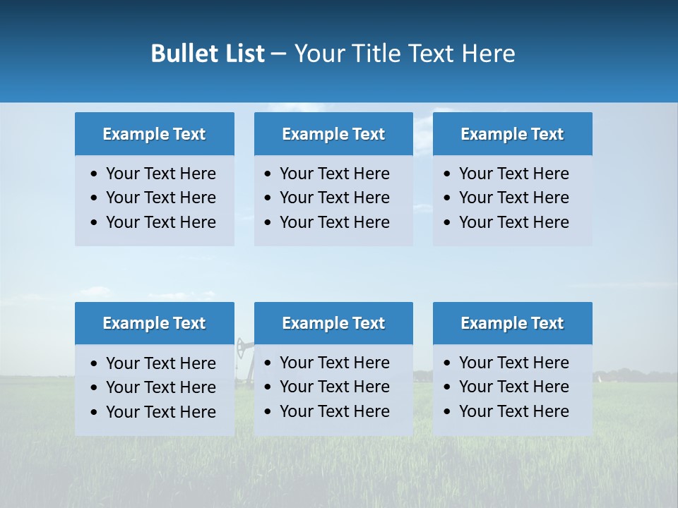 A Tractor In A Green Field With A Blue Sky In The Background PowerPoint Template