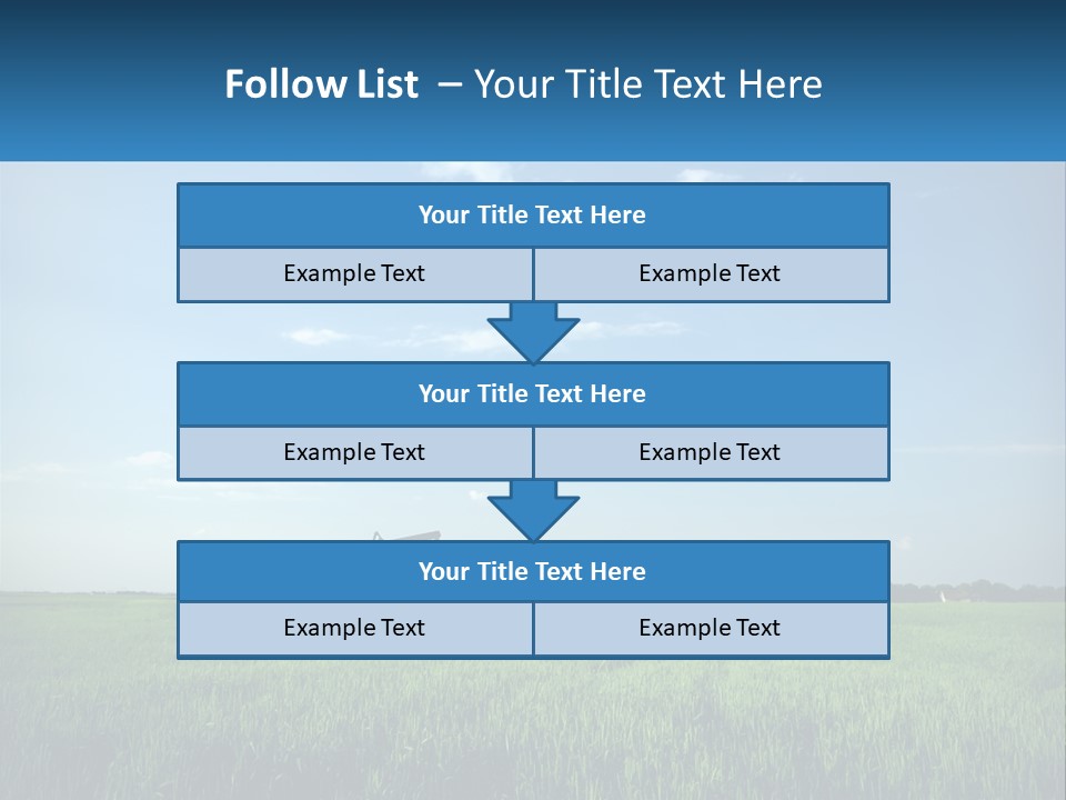 A Tractor In A Green Field With A Blue Sky In The Background PowerPoint Template
