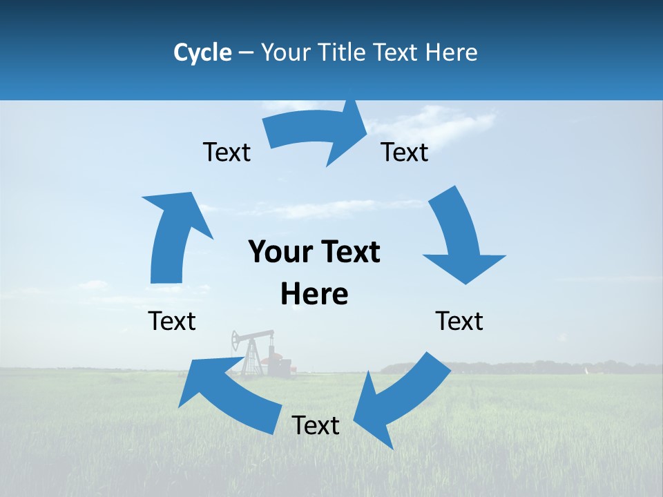 A Tractor In A Green Field With A Blue Sky In The Background PowerPoint Template