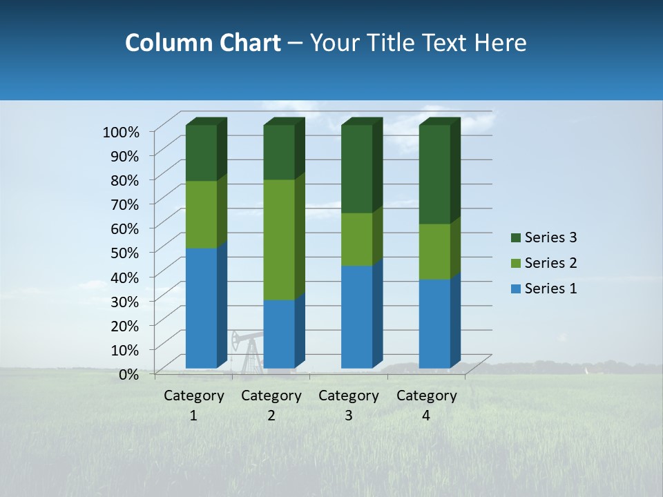 A Tractor In A Green Field With A Blue Sky In The Background PowerPoint Template