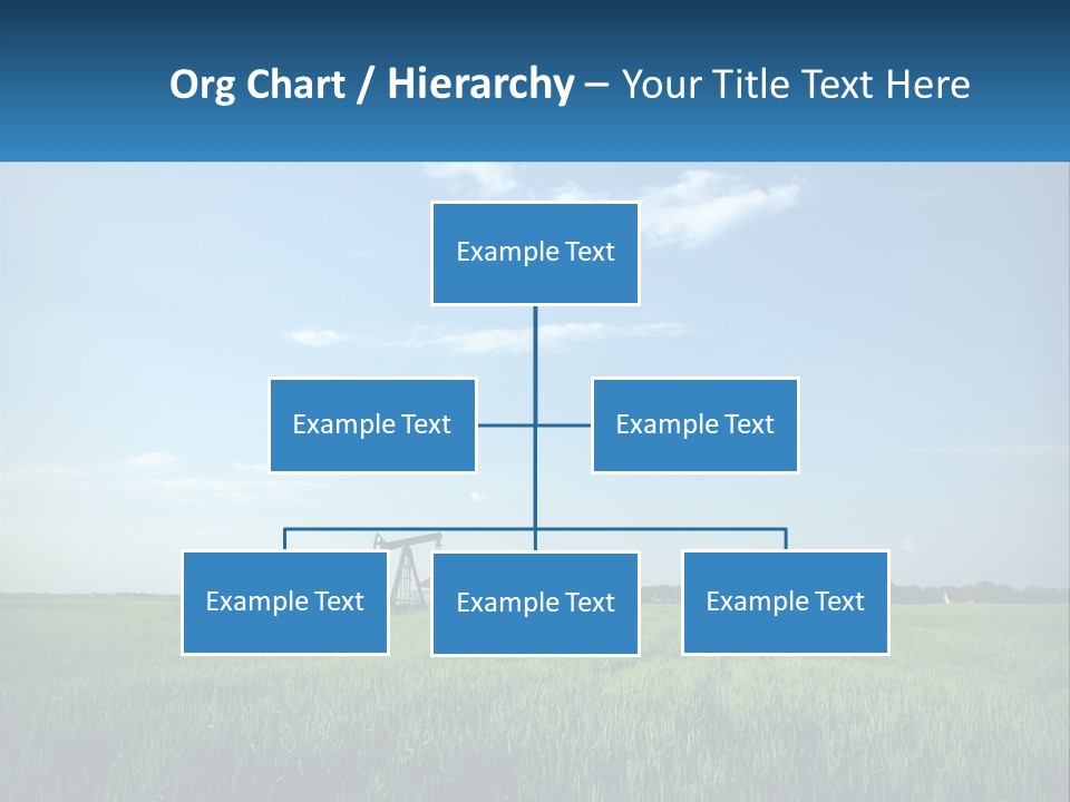 A Tractor In A Green Field With A Blue Sky In The Background PowerPoint Template