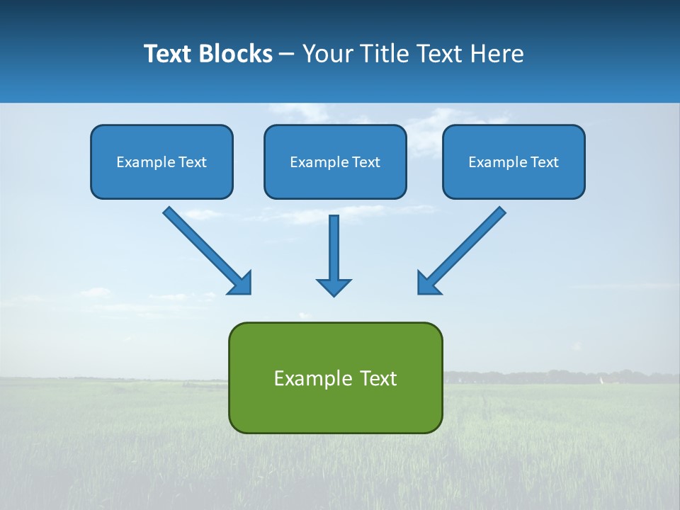 A Tractor In A Green Field With A Blue Sky In The Background PowerPoint Template