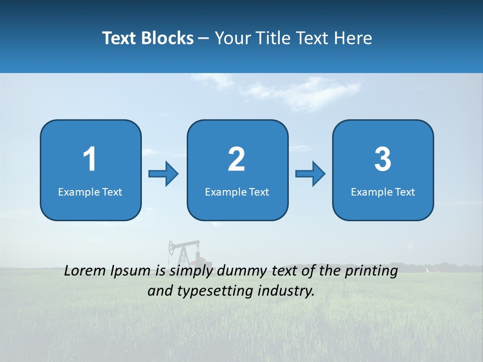 A Tractor In A Green Field With A Blue Sky In The Background PowerPoint Template