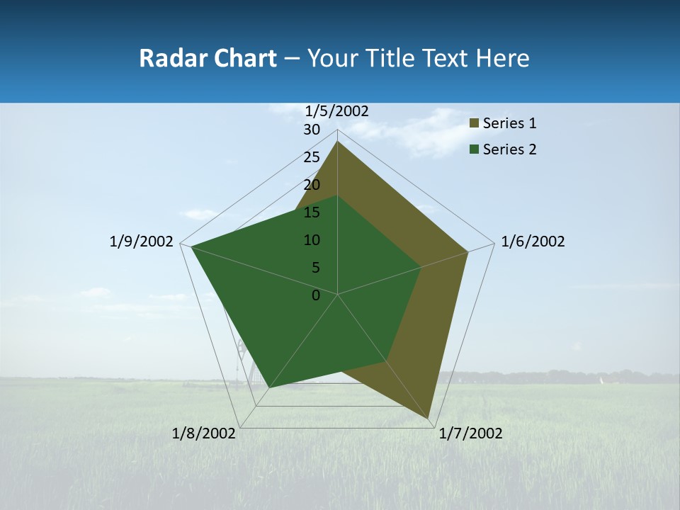 A Tractor In A Green Field With A Blue Sky In The Background PowerPoint Template