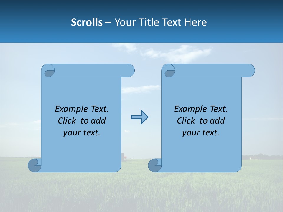 A Tractor In A Green Field With A Blue Sky In The Background PowerPoint Template
