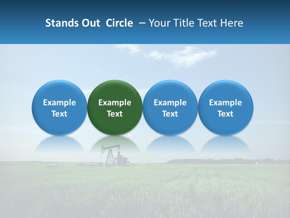 A Tractor In A Green Field With A Blue Sky In The Background PowerPoint Template