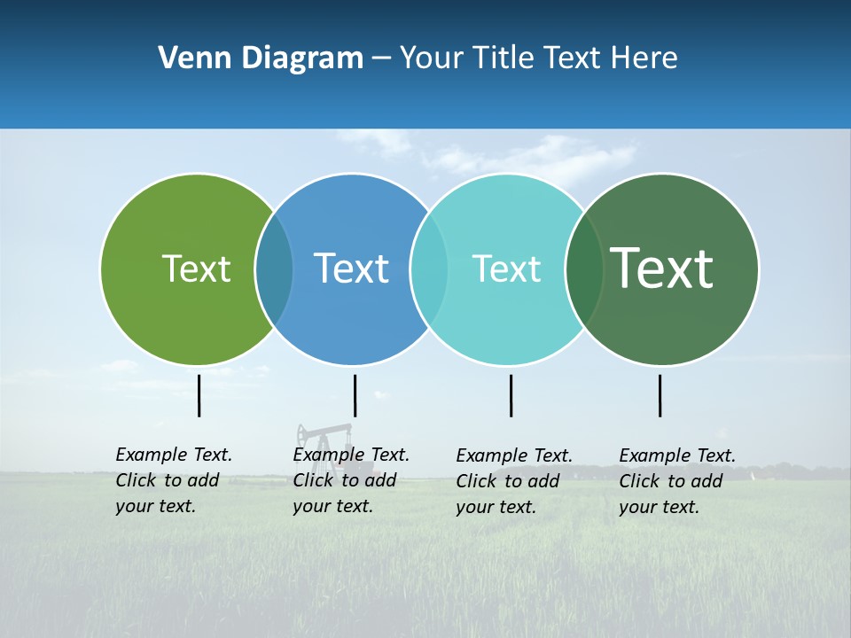 A Tractor In A Green Field With A Blue Sky In The Background PowerPoint Template