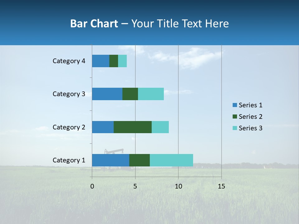 A Tractor In A Green Field With A Blue Sky In The Background PowerPoint Template