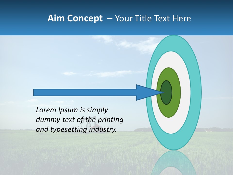 A Tractor In A Green Field With A Blue Sky In The Background PowerPoint Template