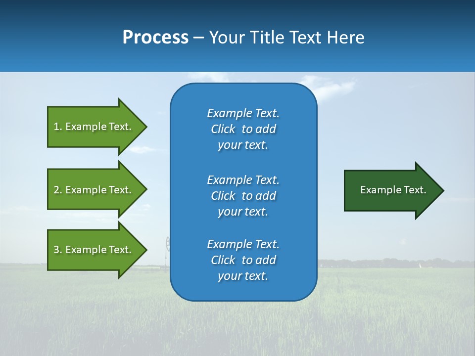 A Tractor In A Green Field With A Blue Sky In The Background PowerPoint Template