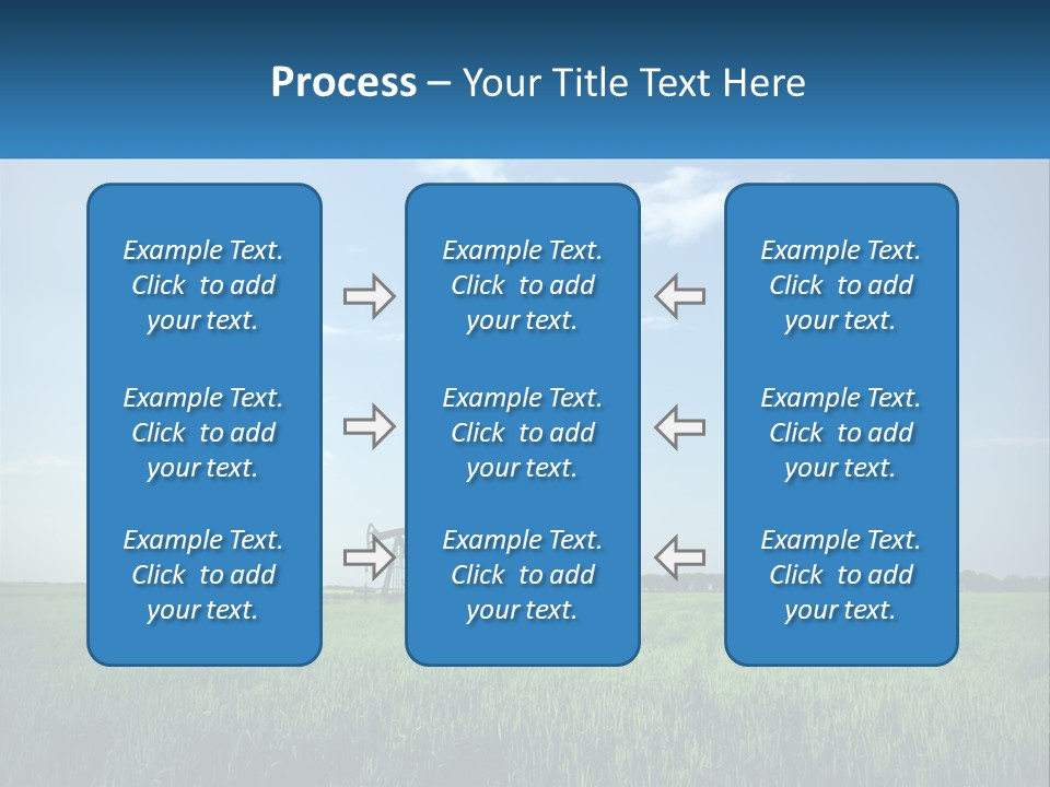 A Tractor In A Green Field With A Blue Sky In The Background PowerPoint Template
