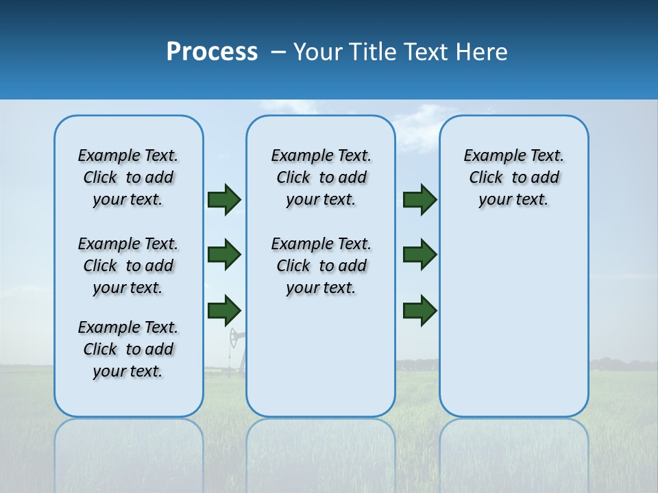 A Tractor In A Green Field With A Blue Sky In The Background PowerPoint Template