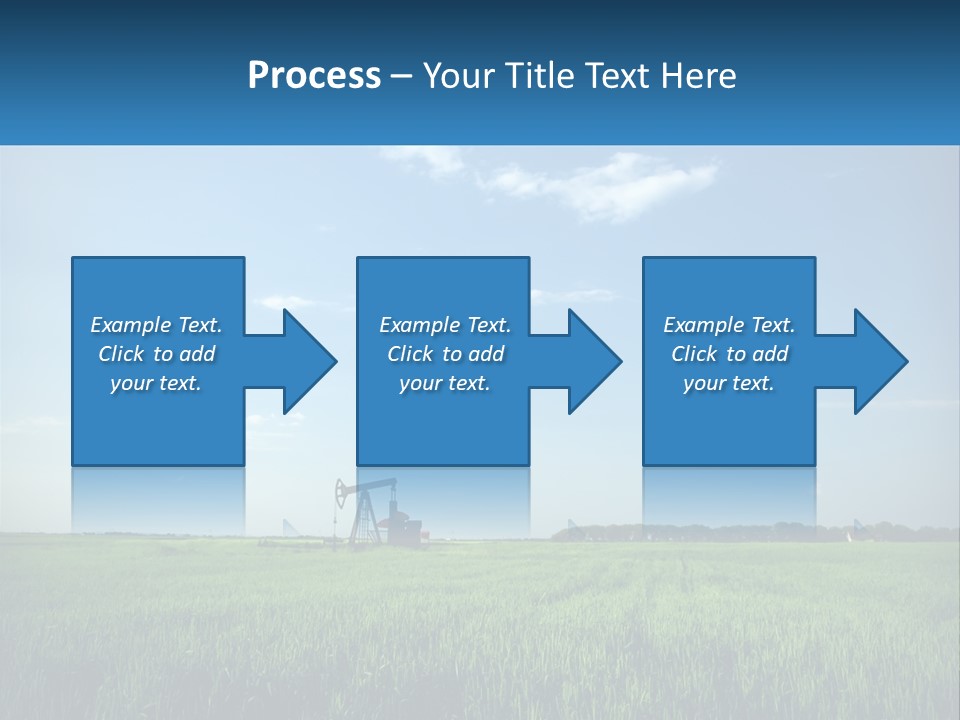 A Tractor In A Green Field With A Blue Sky In The Background PowerPoint Template